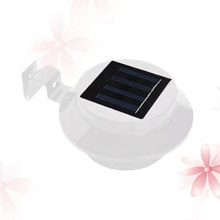 Outdoor Solar Powered 3 LED White/Warm White Light Wall Lamp for Fence Gutter Garden Yard Roof